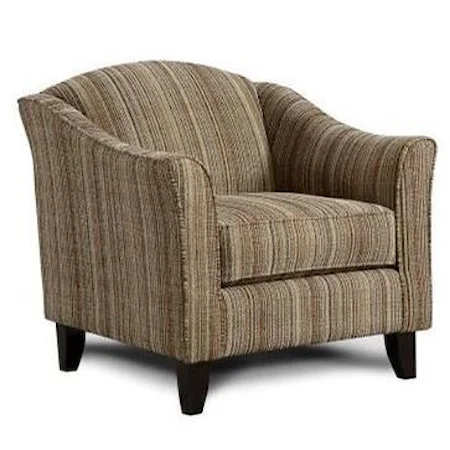 Contemporary Accent Chair with Tapered Legs